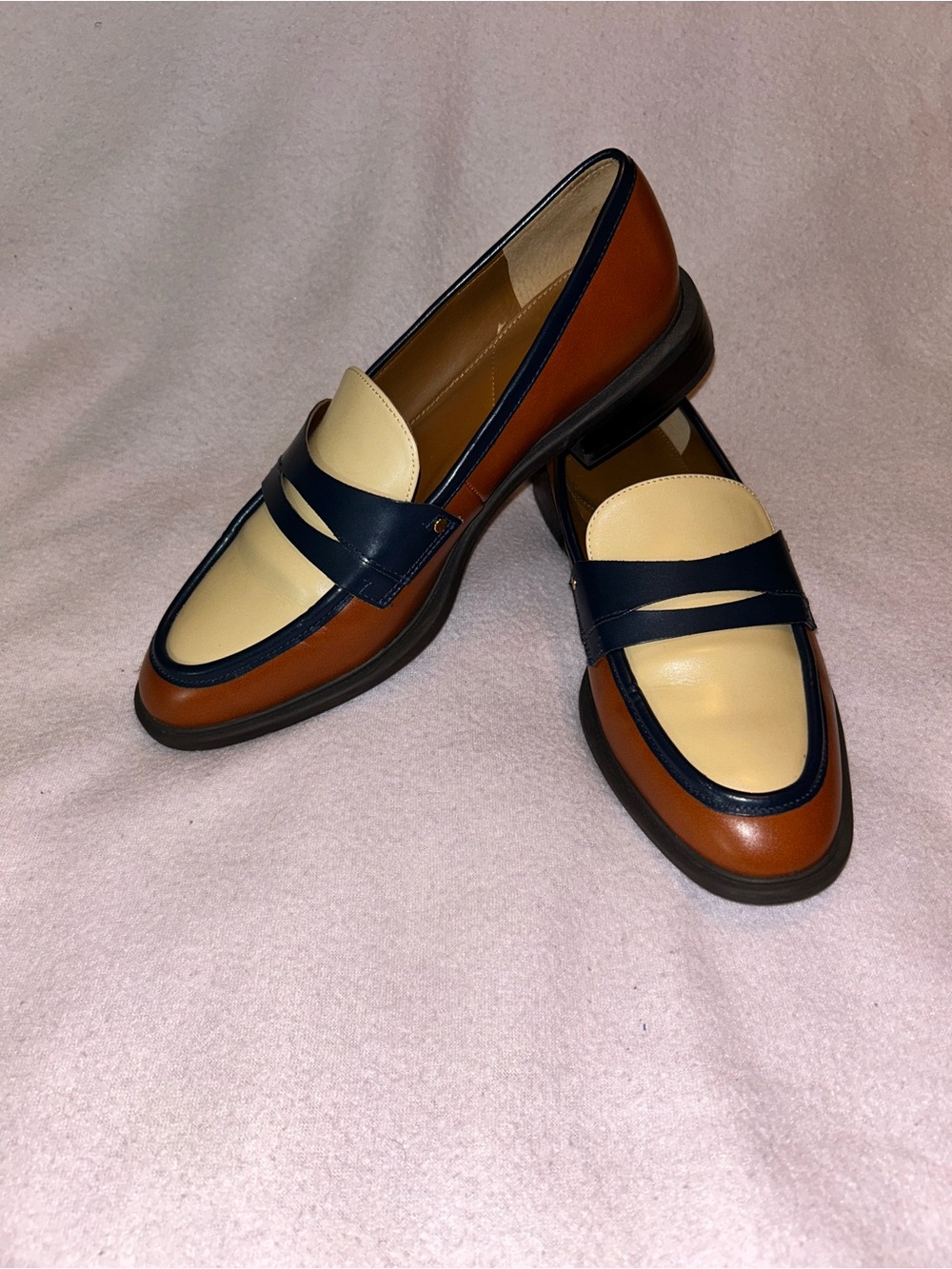 Franco Sarto Edith 2 Colorblock Penny Loafers Size 10M